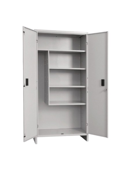 Armadietto in Metallo Portascope 100x40x179 cm | Ottimale per Scope e Attrezzi