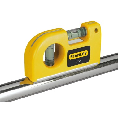 LIVELLA TASCABILE 8,3 CM 2 BOLLE CON BASE MAGNETICA SCANALATA STANLEY