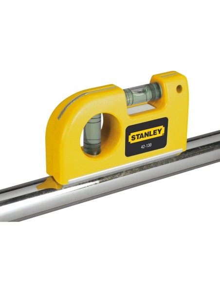 LIVELLA TASCABILE 8,3 CM 2 BOLLE CON BASE MAGNETICA SCANALATA STANLEY