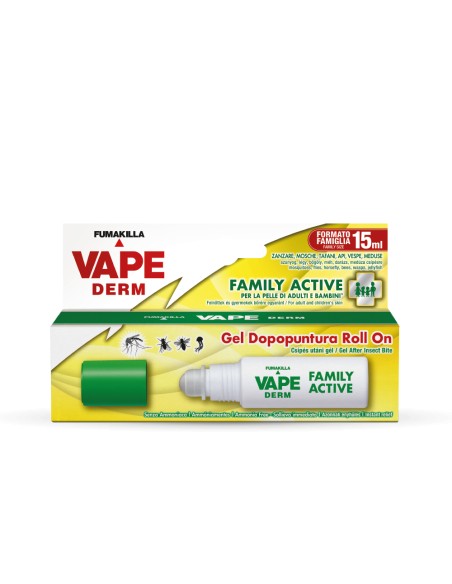 Vape Derm Family Active Roll-on Gel Dopopuntura - Sollievo Immediato e Lenitivo