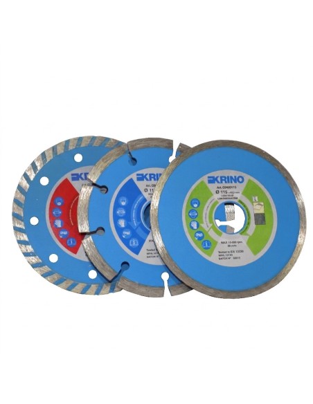 KRINO SET DISCO DIAMANTATO TAGLIO FLEX 115 mm