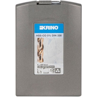 KRINO Serie assortimento 19 punte al COBALTO 5% rettificate