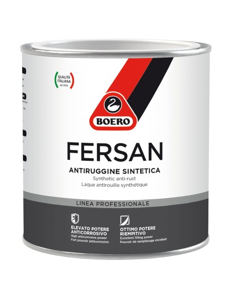 BOERO FERSAN PITTURA ANTIRUGGINE ANTICORROSIVO RIEMPITIVO ROSSO GRIGIO