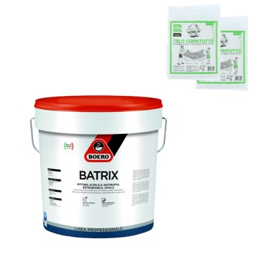 BOERO BATRIX pittura idropittura acrilica bianca lavabile antimuffa