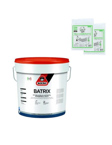BOERO BATRIX pittura idropittura acrilica bianca lavabile antimuffa