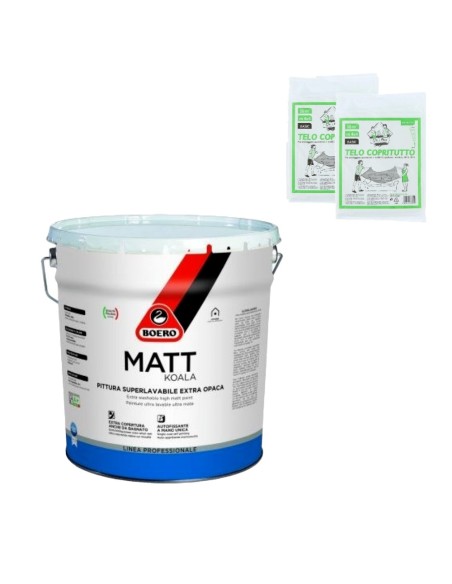 BOERO MATT KOALA pittura bianco extra super lavabile extra copertura