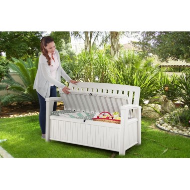 Keter Patio Bench panchina baule cassapanca esterno in resina
