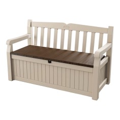Keter Eden panchina baule cassapanca esterno in resina effetto legno
