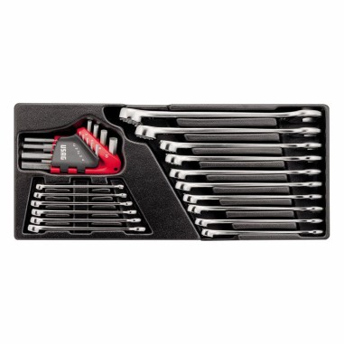 USAG 519/285A1 Modulo Termoformato Assortito 25 Pz Chiavi Combinate Esagonali