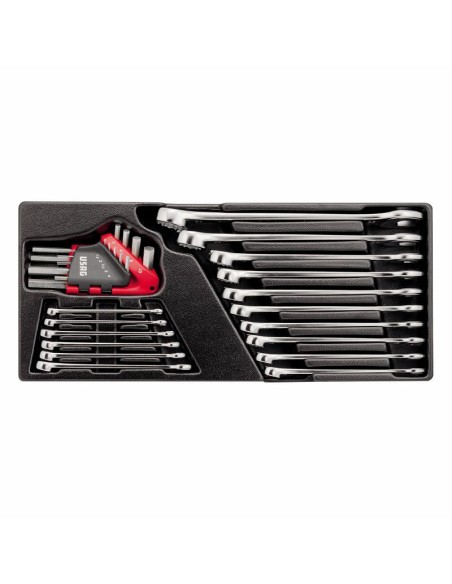 USAG 519/285A1 Modulo Termoformato Assortito 25 Pz Chiavi Combinate Esagonali