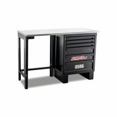 USAG 516 SA/BC1A Banco Lavoro Cassettiera Montante Pianale Acciaio Arredamento
