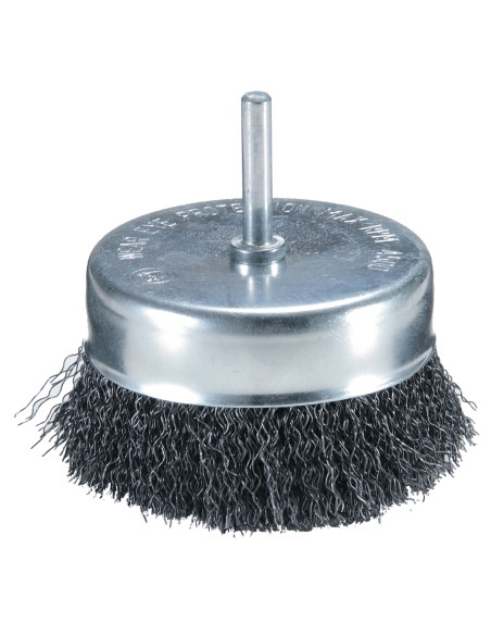Makita D-39914 Spazzola Metallica a Tazza 50mm Codolo 1/4'' Filo 0,3mm Trapano
