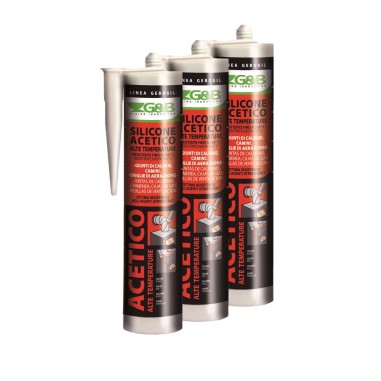SILICONE ACETICO RESISTENTE ALTE TEMPERATURE G&B 310ml ROSSO