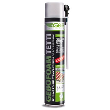 SCHIUMA POLIURETANICA GEBOFOAM TETTI G&B PROFESSIONALE COLORE GRIGIO