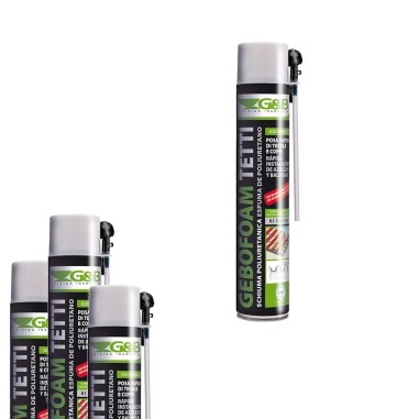 SCHIUMA POLIURETANICA GEBOFOAM TETTI G&B PROFESSIONALE COLORE GRIGIO