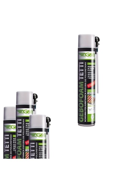 SCHIUMA POLIURETANICA GEBOFOAM TETTI G&B PROFESSIONALE COLORE GRIGIO