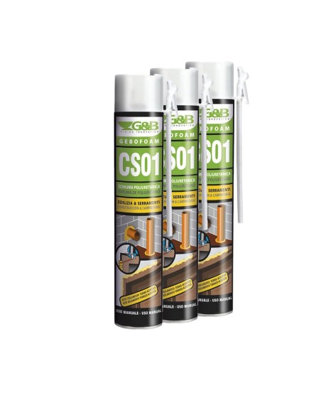 SCHIUMA POLIURETANICA GEBOFOAM SMART G&B USO MANUALE  CLICK & GO