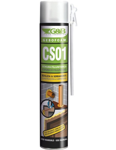 SCHIUMA POLIURETANICA GEBOFOAM SMART G&B USO MANUALE  CLICK & GO
