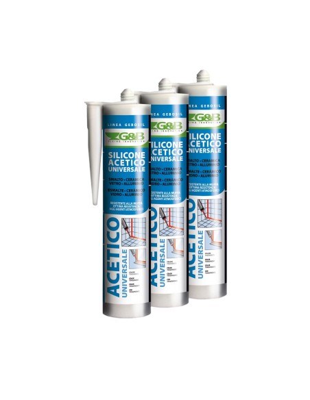 SILICONE ACETICO PROFESSIONALE G&B SIL 10 280ml TRASPARENTE ANTIMUFFA
