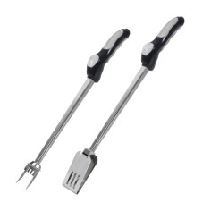 Set pinza forchettone BBQ barbecue attrezzi per grigliata da cucina acciaio inox