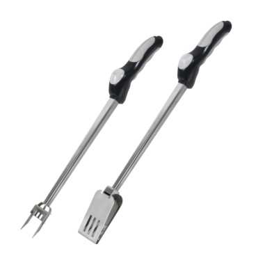 Set pinza forchettone BBQ barbecue attrezzi per grigliata da cucina acciaio inox