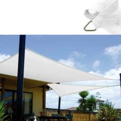 Vela ombreggiante ombra triangolare Colore Bianco 5x5x5 o 3,6x3,6x3,6 m