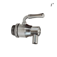 Rubinetto Antigoccia Attacco 1 Acciaio INOX Beccuccio Girevole Per Contenitori