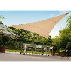 Tenda telo vela ombreggiante Triangolare Colore Ecrù Beige