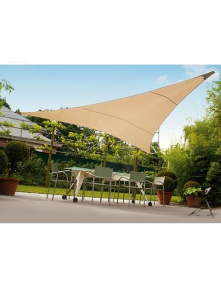 Tenda telo vela ombreggiante Triangolare Colore Ecrù Beige