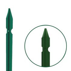 PALO PALETTO IN FERRO A T PLASTIFICATO VERDE PER RETE RECINZIONE