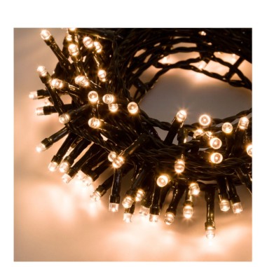 Luci catena mini lucciole di natale 300 Led LUCE CALDA 18 mt IP44