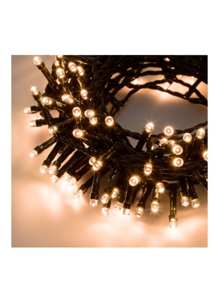 Luci catena mini lucciole di natale 300 Led LUCE CALDA 18 mt IP44
