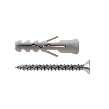 Tasselli G&B Condor Nylon Con bordo 6x30 Viti 4,5x40 mm 100 Pezzi