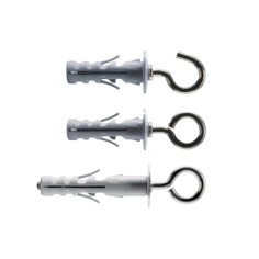 G&B Tassello Nylon Ø 9 - 12 mm Gancio con occhiello aperto-chiuso
