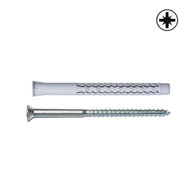 Tasselli G&B GX-L Nylon vite Testa Piana Svasata taglio POZIDRIV Vari formati