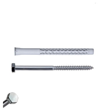 Tasselli G&B GX-L Nylon con vite testa esagonale Acciaio Varie misure