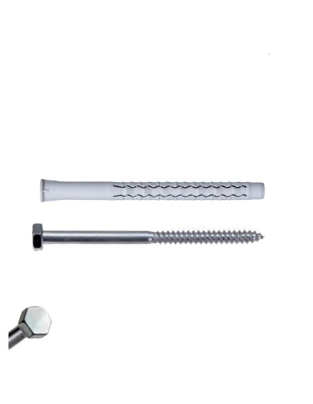 Tasselli G&B GX-L Nylon con vite testa esagonale Acciaio Varie misure