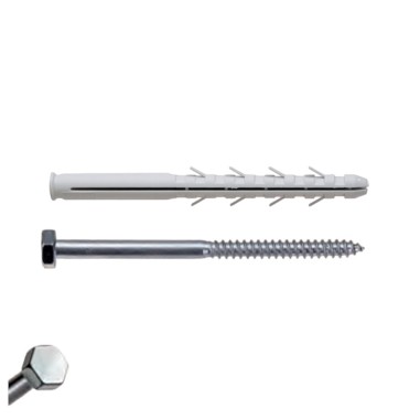 Tasselli G&B Later Cornice Nylon Ø 12 mm con vite testa esagonale