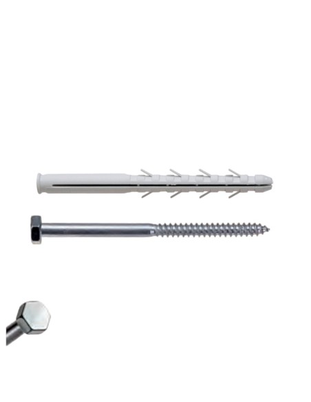 Tasselli G&B Later Cornice Nylon Ø 12 mm con vite testa esagonale