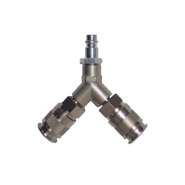 Kit Raccordi Aria Compressa Sdoppio Tubo Innesto Rapido Multipresa