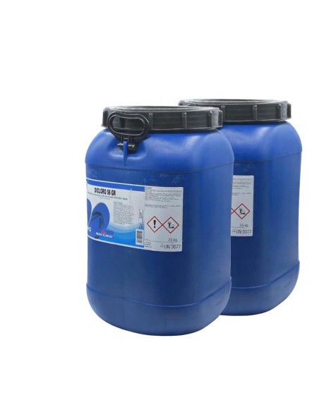 Cloro granulare Dicloro 56% trattamento rapido manutenzione acqua piscina kg 50