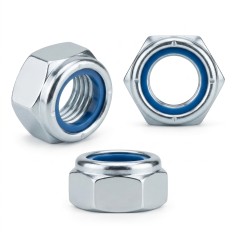 Dado Autobloccante Alto DIN 982 Passo Grosso Classe 6/8 Zincato Bianco M4-M42