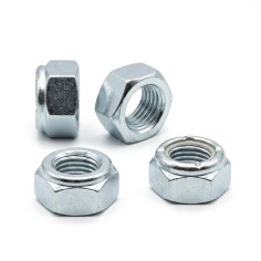 Dado Esagonale Autofrenante Metallico DIN 980V Passo Grosso Cl.6/8 Zincato Bianco M5-M30