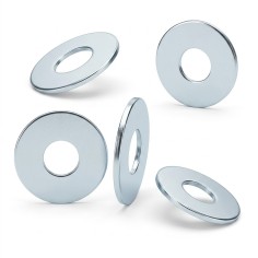 Rondella Piana Tripla DIN 9021 ISO 7093 100-140 HV in Acciaio Zincato Bianco