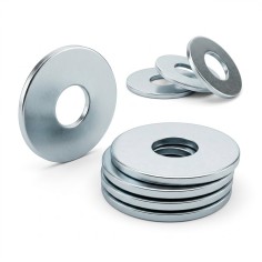 Rondella Piana Quadrupla DIN 9021 ISO 7093 100 HV Zincato Bianco Acciaio M4-M20