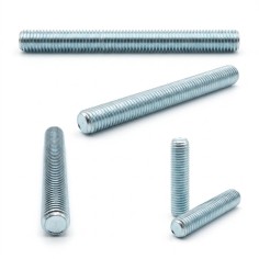 Barra Filettata DIN 975 Passo Grosso Classe 4.8 Zincato Bianco in Acciaio M4-M42