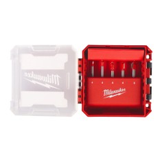 Milwaukee Set 5 Punte Vetro e Piastrelle ⌀4-⌀8 mm Carburo Codolo Multi-Flat