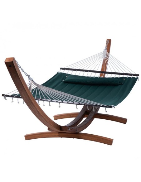 Xone Soledad Amaca da Giardino Legno di Larice 420x120x130 cm con Cuscino Imbottito