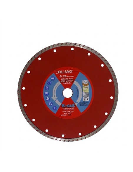 KRINO DISCO DIAMANTATO UNIVERSALE TAGLIO CERAMICA PIETRA MURO 230 mm