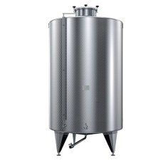 Serbatoio botte acciaio INOX AISI304 fondo conico con chiusino e piedi